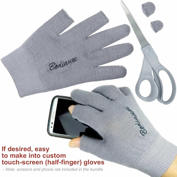 O'Keeffe's Working Hands Cream & Gloves Bundle: Unscented, Non-Greasy 3.2 oz. Cream, Gel Moisturizing Gloves (1 pair, Gray)