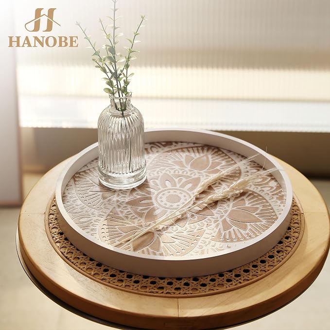 Hanobe Round Boho Decorative Tray - Image 6