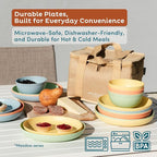 8-Pack Reusable Wheat Straw Plates Set - Image 3