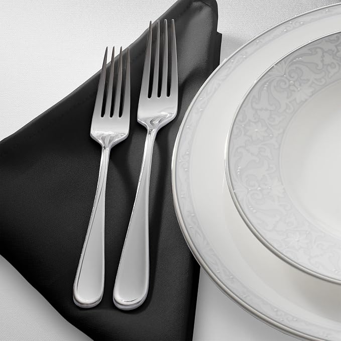 Lann's Linens Set of 12 Cloth Dinner Napkins, 20-inch Polyester Napkins - Image 2