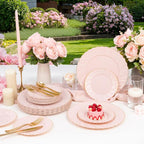 YOUBET 125PCS Pink Plastic Plates - Image 9