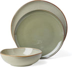 Oneida 897205 Organic Shades 12-Piece Dinnerware Set, Sage Green - Image 2