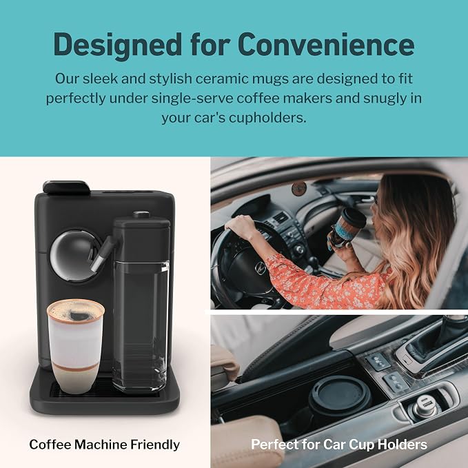 NOVA CERAMICS Travel Mug – Portable Coffee Tumbler – Unique to Go Mug – - Image 6