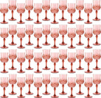 48Pack Plastic Wine Glasses, 7oz Vintage Goblets by LEYIQU
