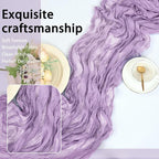 8 Pack Lavender Cheesecloth Table Runner 17x108 inch Boho Gauze Cheese Cloth - Image 6