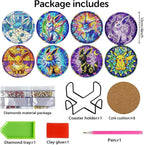 nekpiahu 8Pcs Diamond Painting Coasters - Image 2