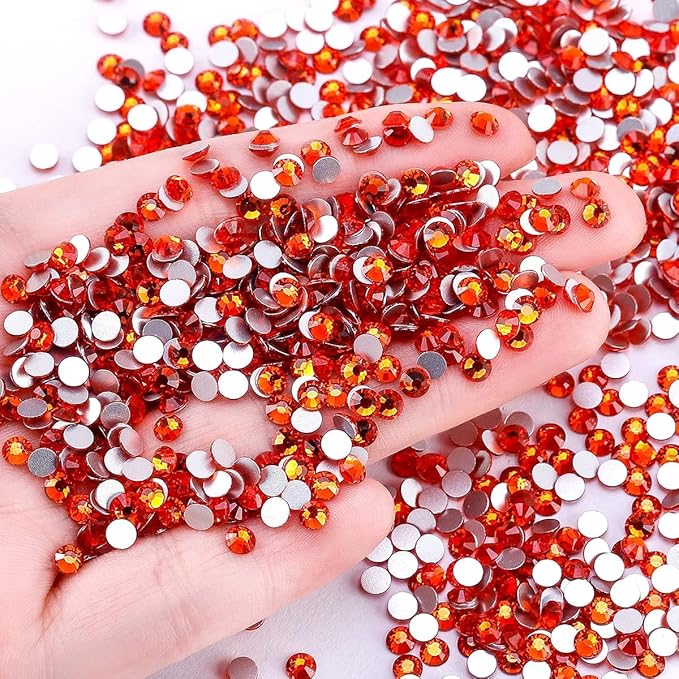 Novani Rhinestones 3000Pcs Flatback Crystal Round Loose Gemstones Glass Rhinestones for Crafts Makeup Nail Art Clothes Shoes DIY Decorations(SS10, 2.7-2.9mm,Hyacinth)