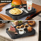 12 Pack Black Plastic Serving Trays, 12x16 Inch Cafeteria Tray | Black Plastic - Image 6