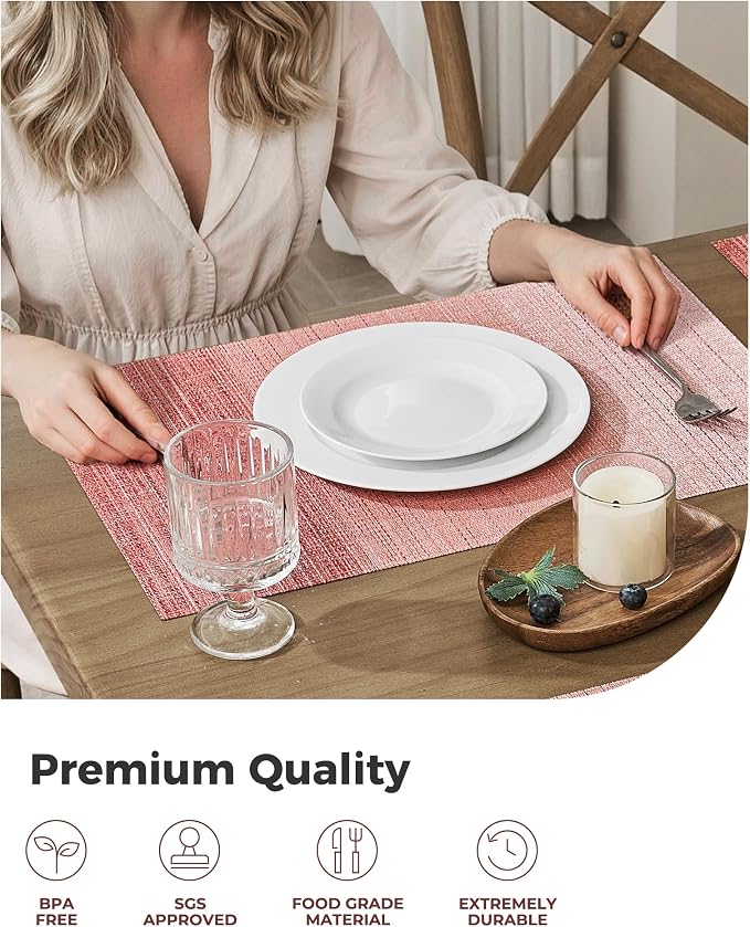 Leetaltree Gradient Pink Woven Placemats Set of 4 - Image 9