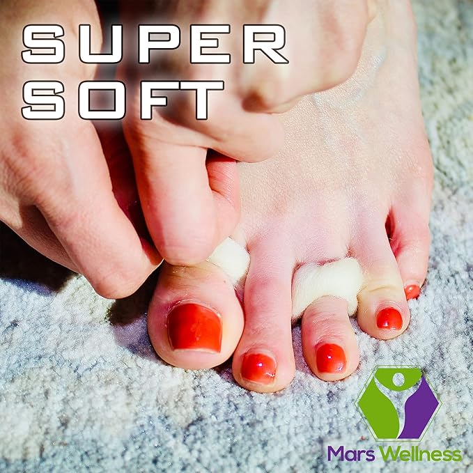 Lambs Wool for Feet Super Soft Cushioning and Toe Seperator - 3/8 oz - Lambs Wool for Toes for Hiking, Dance, Walking and Running - 3 Pack