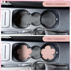Nuanchu 4 Pcs PU Leather Flower Coasters - Image 4
