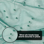 Artoid Mode 6PCS Pearl Dark Green Gauze Table Runner 120 Inch 10FT, Seasonal - Image 7