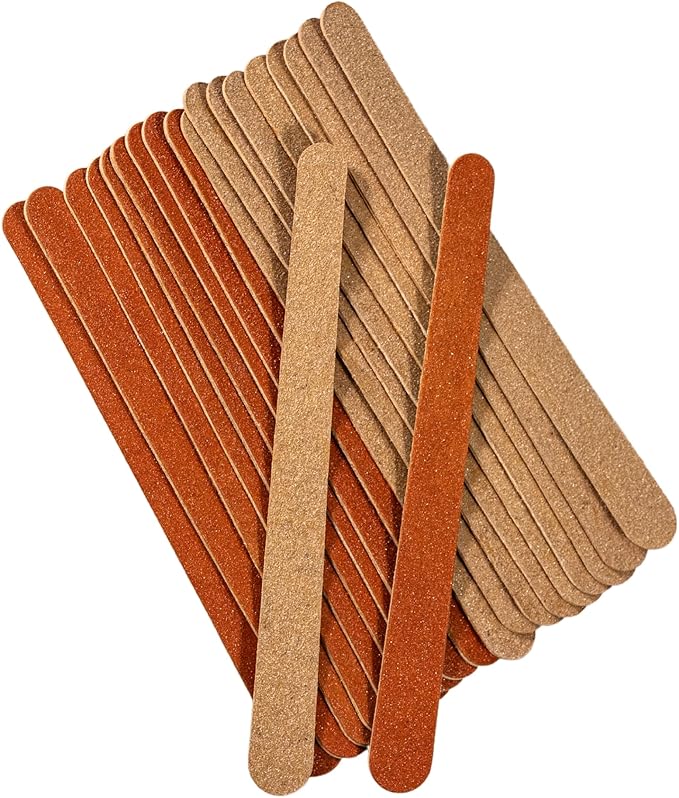 Vakly Professional Nail Files [144 Pack] Emery Boards - Dual Sided 180 Grit Nail Buffering File - Compact Reusable Double Sided Tool for Manicure & Pedicure Shaping & Smoothing Finger and Toenails