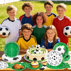 60PCS Soccer Paper Plates and Napkins Party Supply Serves 20 | Disposable - Image 6