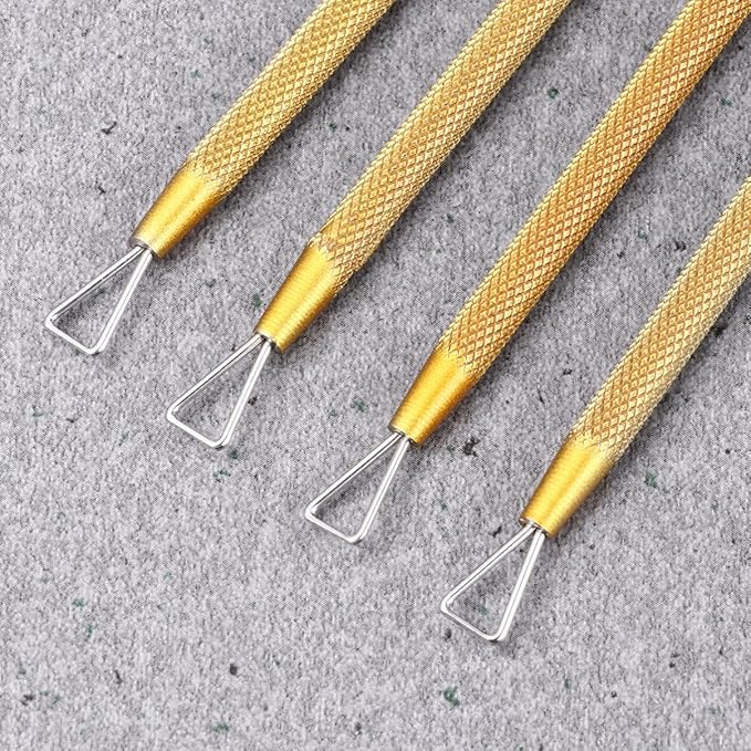 4pcs Stainless Steel Nail Art Pusher Cuticle Peeler Scraper for Gel Polish Removal Ergonomic Handle for Comfort Nail Art Tool for Diy Manicure Pedicure