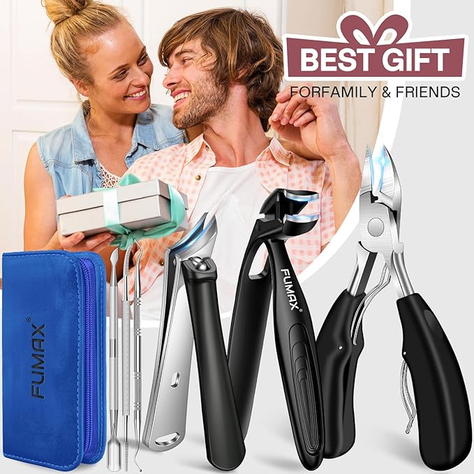 2025 Toenail Clippers for Thick Toenails for Seniors, Angled Long Handled Toe Nail Clippers for Thick Nails for Men, Heavy Duty Large Ingrown Toenail Clippers, Ultra Sharp Slanted Fingernail Clippers