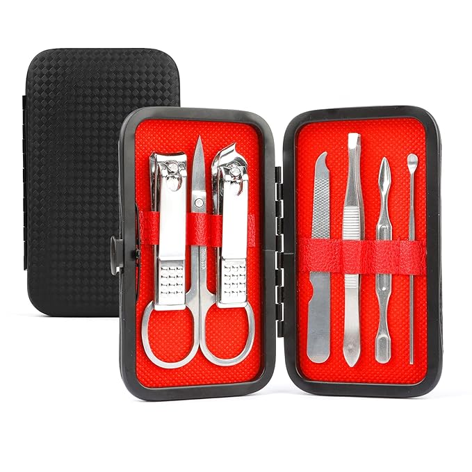 Manicure Set, Nail Clipper Kit, Nail Care Kit, Nail Care Set, Stainless Steel Professional Manicure Kit Tools, 8 In 1 Portable Travel Grooming Kit, Christmas Gifts for Men Husband Boyfriend, Silver
