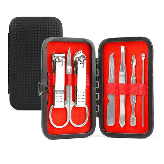 Manicure Set, Nail Clipper Kit, Nail Care Kit, Nail Care Set, Stainless Steel Professional Manicure Kit Tools, 8 In 1 Portable Travel Grooming Kit, Christmas Gifts for Men Husband Boyfriend, Silver