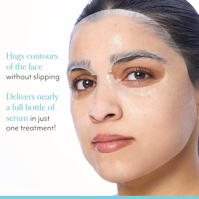 Bliss Skincare Sheet Masks - Vitamin C & Niacinamide Face Masks - Biodegradable - 5pk