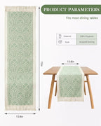 Table Runner, 13.8 x 72 Inch, Jacquard Woven - Image 7