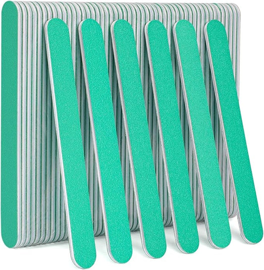 Nail File, 50 PCS Fingernail Files 7" Long 80/80 Grit Emery Boards for Nails - Professional Nail Files Washable for Acrylic, Gel, Dip Powder, and Poly Gel Nail - Coarse Rough Grit