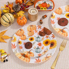 24Pcs Thanksgiving Plastic Plates - Image 3
