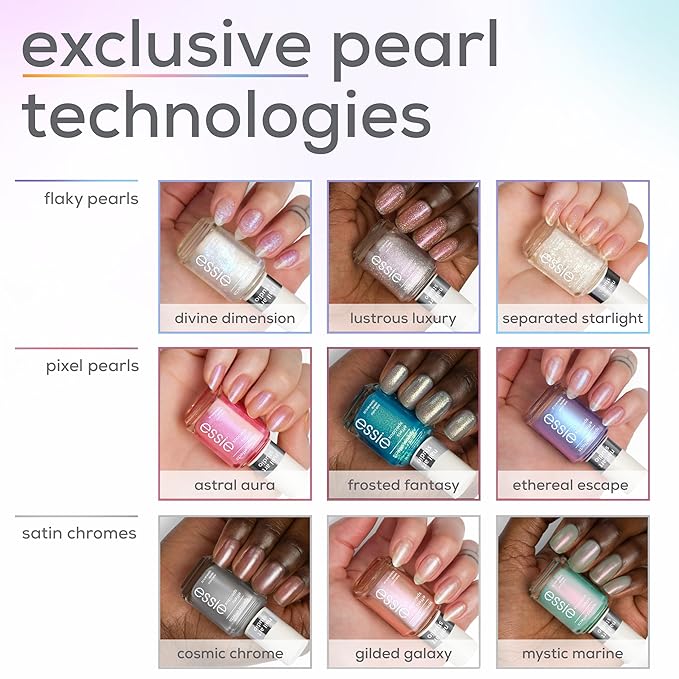 essie Nail Art Studio Special Effects Polish, Shimmer, Vegan, Pink Nail Polish, Astral Aura, 0.46 Fl Oz