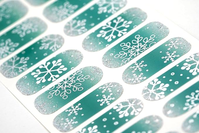 | 20 Exquisite Gel Nail Polish Strips w/Application Accessories - No UV/LED Lamp Required (Holiday | Season of Glimmer)