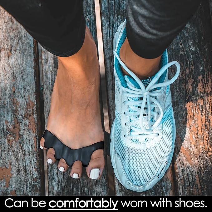 VYCE PrimalStep Toe Separators, Spreaders, Spacers, Straightener to Correct Toes for Men and Women, Bunion Corrector, Plantar Fasciitis and Athletic Mobility, S/M