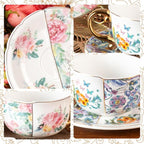 KAMMAK Tea Cups and Saucers Set of 2, Fine Bone China Coffee Cups, YX011 | - Image 7