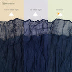 YMHPRIDE 12 Pack Cheesecloth Table Runner 35x120in Navy Blue Table Runner | - Image 5