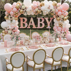 KIRE 210Pcs Clear Pink Plastic Plates - Image 7