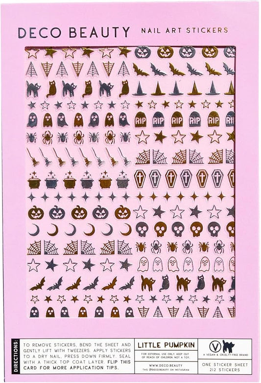 Deco Beauty Little Pumpkin Nail Stickers - Lightweight & Easy-to-Apply Nail Art with Trendy Designs - Durable & Long-Lasting Nail Stickers for Women, Ideal for DIY Manicures & Salon-Quality Nails