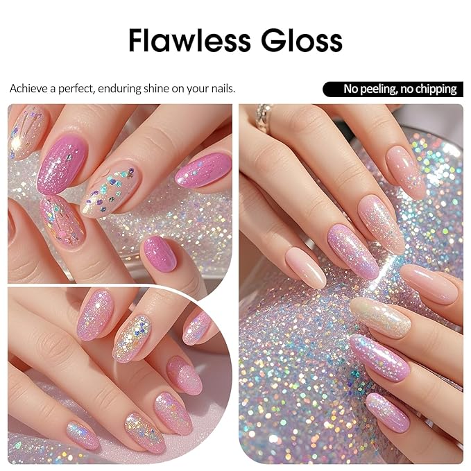 VENALISA Pink Glitter Gel Nail Polish 1 Pcs 10ML Soak Off Salon Manicure DIY at Home Nail Art For Girls Women