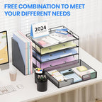 Desk Organizer, 4-Tier Desktop File Organizer - Image 3