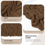 3 Pack Brown Cheesecloth Table Runner, 17 x 108 Inch, Gauze Cheese Cloth Table - Image 4
