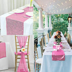 12 Packs 12 X 72 Inch Pink Sequin Table Runner Glitter Dining Table Runner - Image 8