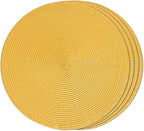 FunWheat Round Braided Placemats Set of 4 Table Mats by FunWheat