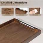 Wooden Serving Tray with Metal Handles|Ottoman Tray - Image 4