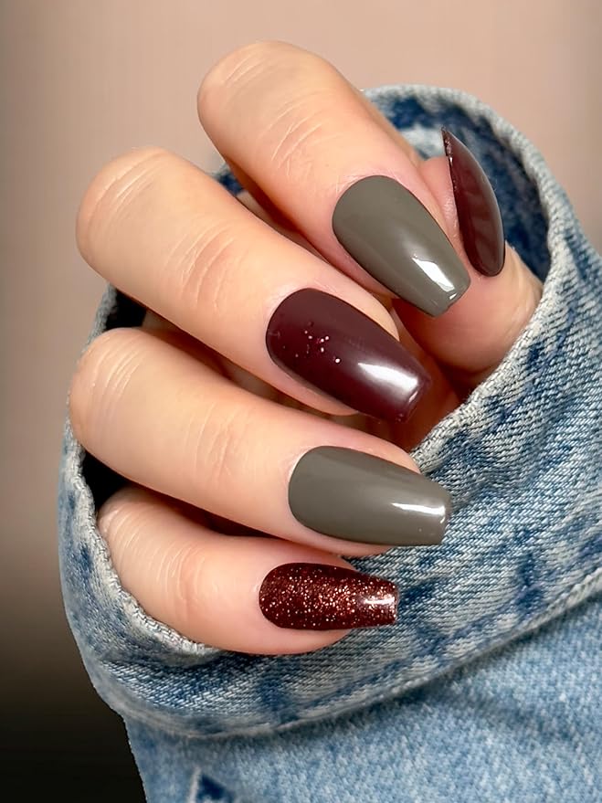 | 20 Exquisite Gel Nail Polish Strips w/Application Accessories - No UV/LED Lamp Required (Twilight)