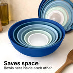 Zulay Kitchen 12 Piece Plastic Mixing Bowls - Image 3