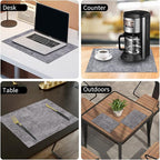 Faux Leather Heat Resistant Placemats 6 Packs, Waterproof Wipeable Dining PU - Image 9