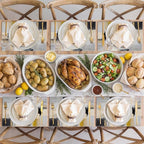 Emvency Farmhouse Placemats Set of 6, Modern Neutral Mustard Minimalist 12x18 - Image 6