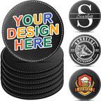 Custom Personalized Leather Coasters by Vebermo