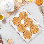 3 Pack Rose Gold Plastic Serving Trays - Image 3
