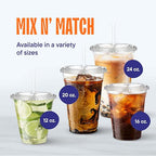Stack Man Clear Plastic Cups - 12 oz - 100 Pack | Disposable Cups - Image 7