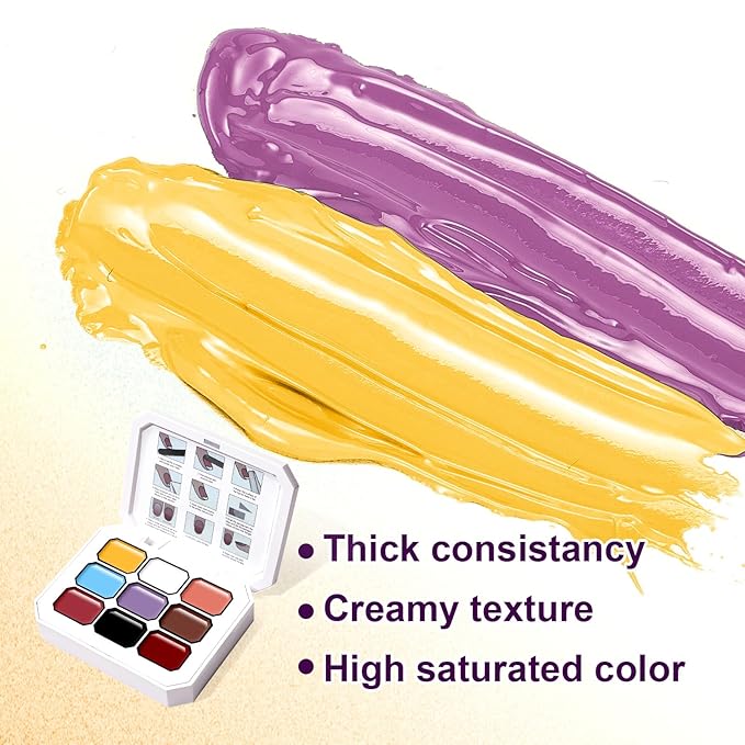 Gradient Painting Gel, 9 Colors Ombre Gel Nail Polish forPigment Pat Aura Nails French Manicure Soak Off UV Long-lasting Home Salon DIY Nail Art Victorian Oddity Color