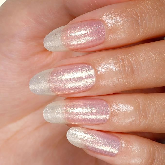 LONDONTOWN Shimmer Nail Highlighter - Multi-Dimensional Iridescent Finish Nail Polish Treatment, Vegan Cruelty Free, Shimmery Gold Soft Pink, Sunkissed - .40fl oz