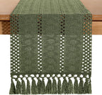 Boho Table Runner Summer Farmhouse Rustic Dining Dresser Scarf Home Decor | - Image 5