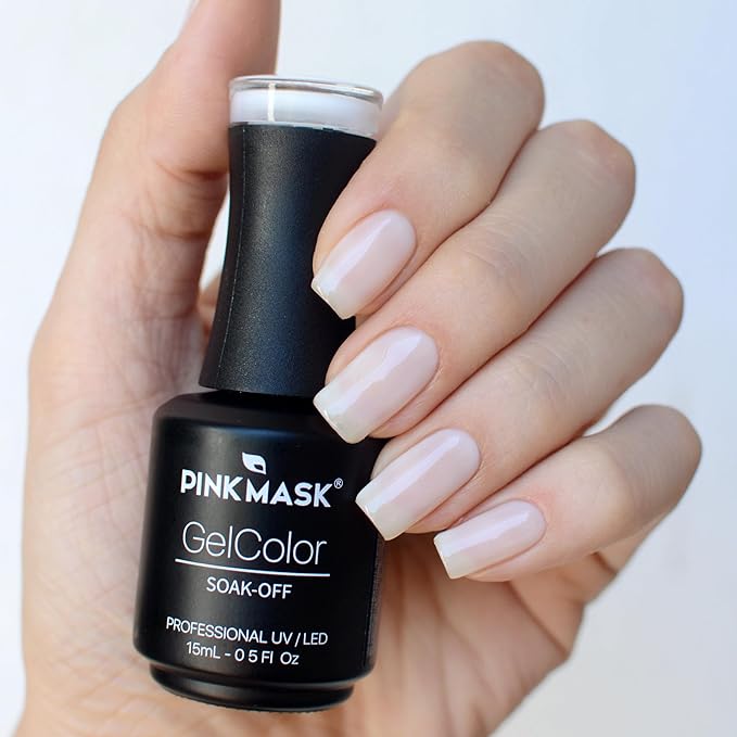 PINK MASK Gel Color Nail Polish Super Via Lactea 15ml / o.5 oz - UV/LED Gel Polish, Non Wipe, Long Lasting, Soak Off Formula